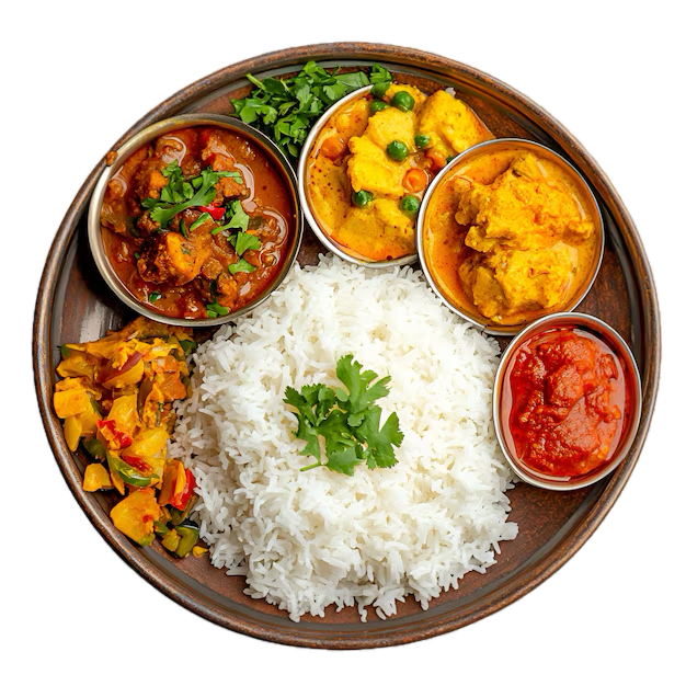 REIS MIT GEMÜSECURRY