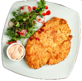 CRUNCHY CHICKEN TELLER (POULETSCHNITZEL)